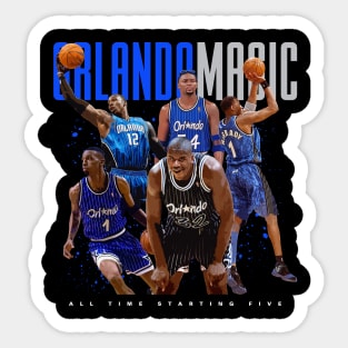 Orlando Magic All Time Starting Five Sticker